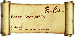 Raits Cserjén névjegykártya